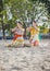 Balinese women prayed in front of Kuta Beach, Bali, Indonesia.