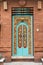 Balinese wood carved doors with traditional local ornaments