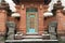 Balinese wood carved doors with traditional local ornaments