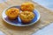 Balkan cuisine. Proja - cornbread, prepared as muffins