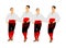 Balkan dancers vector illustration isolated on white background. Folk dance kolo in east Europe. Greek Evzone traditional dancing