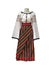 Balkan embroidered national traditional costume clothes isolated