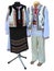 Balkan embroidered national traditional costumes clothes isolate