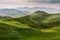 Balkan landscape of green hills and mountains