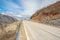 Balkan road trip.  Mountain landscape with road in Dinaric Alps. Bosnia and Herzegovina