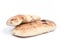 Balkan somun bread isolated over white