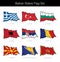 Balkan States Waving Flag Set