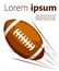 Ball american football oval icon illustration. Web site page and mobile app design element.