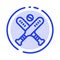 Ball, Baseball, Bat, Bats Blue Dotted Line Line Icon