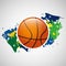 Ball basketball olympic games brazilian flag colors