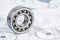 Ball bearings on technical drawing