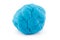 Ball of blue play dough on white