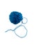 Ball of blue yarn