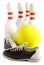 Ball, bowling shoes and bowling