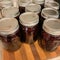 Ball canning jars and lids with homemade preserves