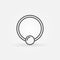 Ball closure ring icon - vector piercing jewelry concept symbol