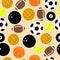 Ball collection Seamless and tillable pattern
