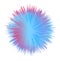 Ball with the effect of fur. shaggy ball. Colorful cartoon fluffy pompon. Fur ball.