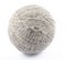 Ball of grey wool on white