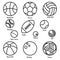 Ball icon set vector