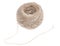 A ball of linen thread isolated on a white background