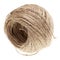 A ball of linen thread isolated on a white background