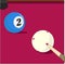 ball number 2 billiards will be shot into the hole and score I Vector 8ball I Vector Billiards