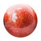 Ball from pressed red coral with nacre piece