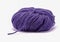 A ball of purple wool in white background.