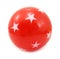 Ball red with white stars