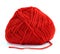 Ball of red yarn