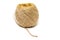 Ball of Textured Natural Hemp String Isolated