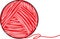 Ball thread, tangle of threads, vector illustration