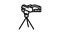 ball throwing apparatus line icon animation