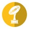 Ball trophy shape american football award shadow