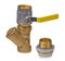 Ball valve with filter and deep cleaning hygienic squeegee