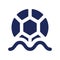 Ball for water polo black glyph ui icon