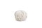 Ball of white yarn. Isolated skein of wool boho logo
