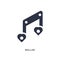 ballad icon on white background. Simple element illustration from love & wedding concept