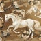 BALLAD UNICORN HORSES FLORAL GRADEN CHINOISERIE STYLE WALL ART