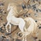 BALLAD UNICORN HORSES FLORAL GRADEN CHINOISERIE STYLE WALL ART
