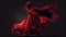 Ballerina Ballet Dancer in Red Color Dress Fantasy Look Generative AI