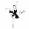 Ballerina. Black swan. Ballet. Dance. Vector illustration.