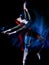 Ballerina classical ballet dancer dancing woman isolated black b