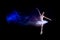 Ballerina dancer on stage with silhouette trail