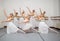 Ballerina Dancers Pose for Recital Photo