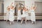 Ballerina Dancers Pose for Recital Photo