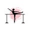 Ballerina icon isolated on white background