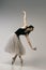 ballerina improvises in a photo studio