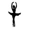 Ballerina line icon on white background. outline ballerina symbol can be use logo